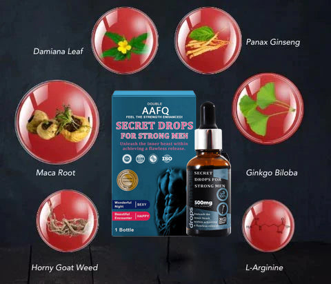 AAFQ® PRO Secret Drops for Strong Men [⏰Free shipping on 8 bottles to your home, limited time offer best 3 days!]