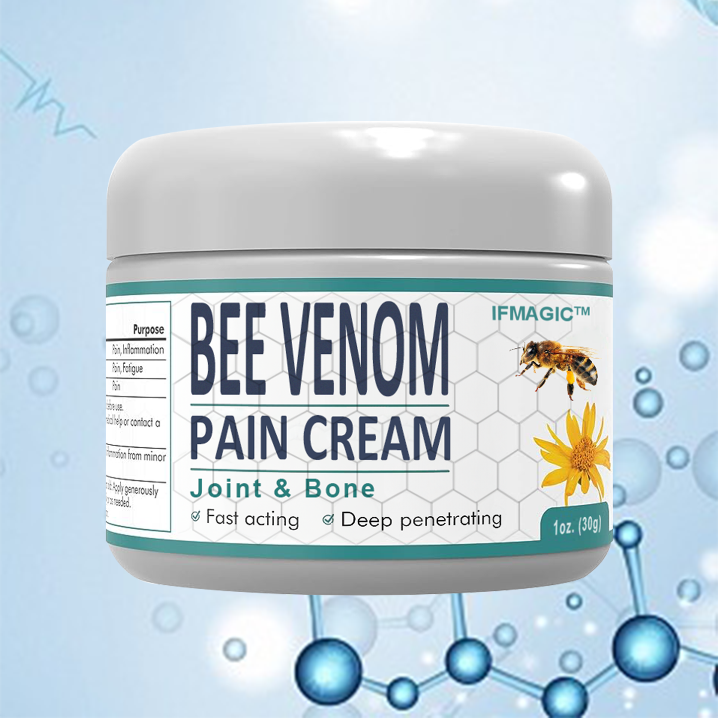 🐝 IFMAGIC™ Bee Venom Pain and Bone Healing Cream (časově omezená sleva Posledních 30 minut)