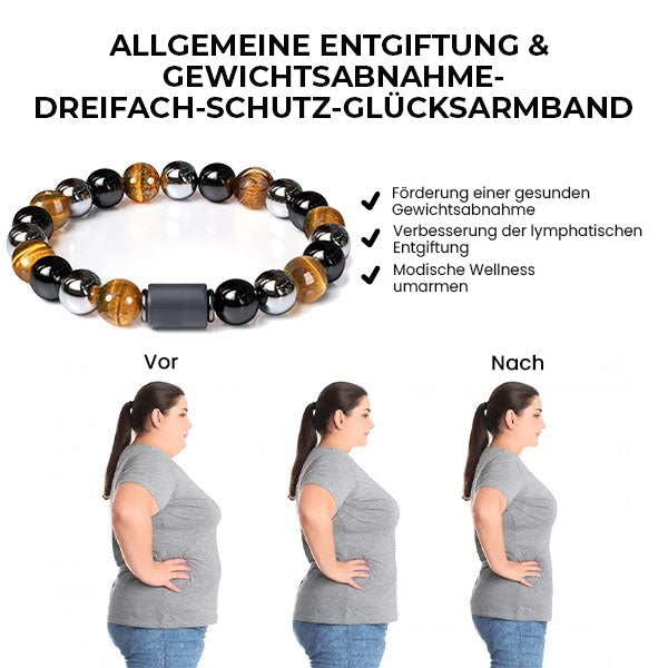 Oveallgo™ Detox & Abnehmen - Dreifach-Schutz-Glücksarmband